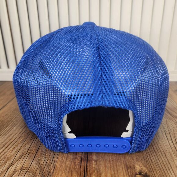 VTG Queensbury Downs Canada Gear Snapback Trucker Hat Cap Blue White Horse Track - Picture 5 of 11